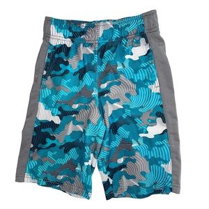 Gymboree Gymgo Boy's Blue Camouflage Print Athletic Shorts- Size Medium